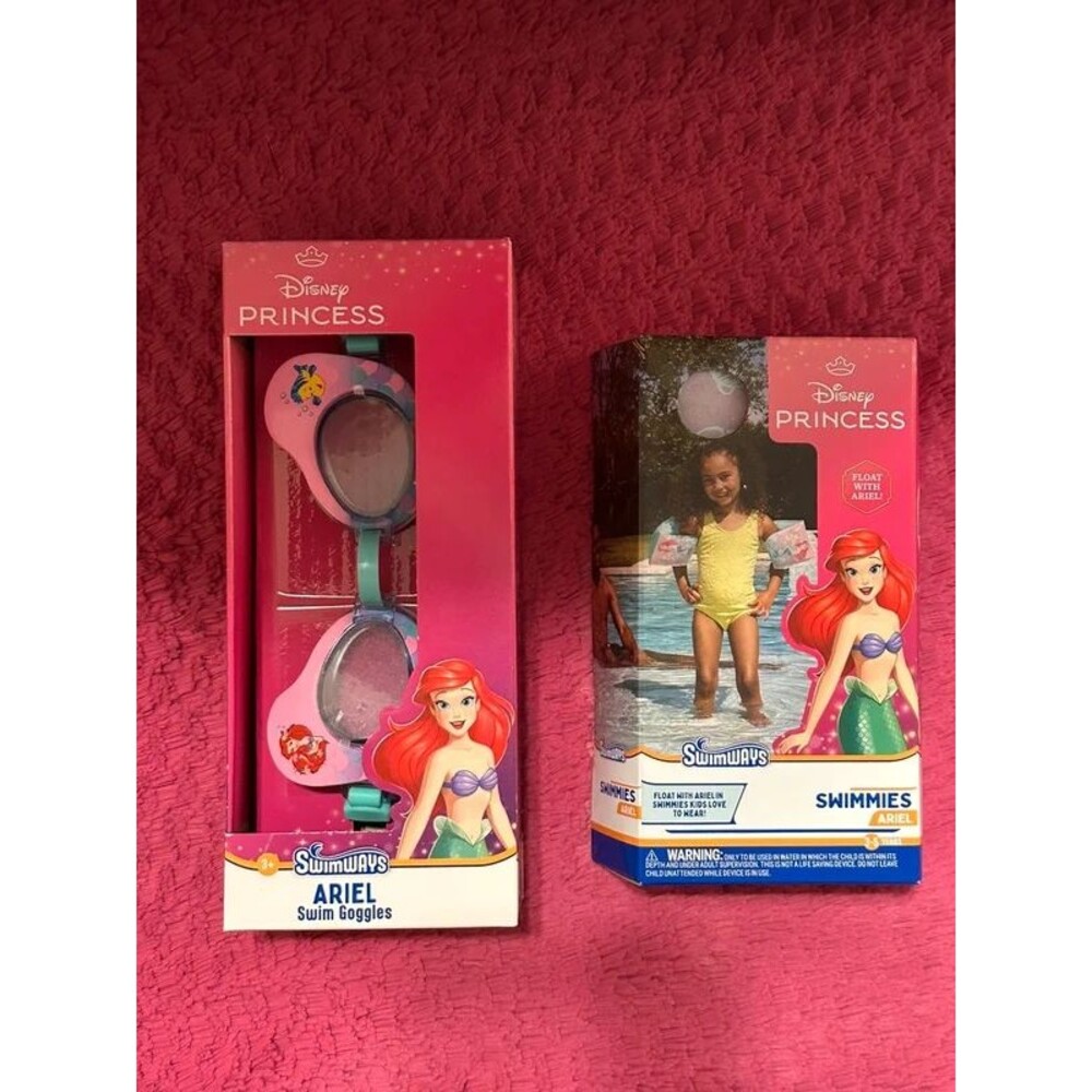 Swimways Disney Princess Ariel Swim Goggles & Swimmies Arm Band Floats